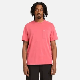 Herren-T-Shirt „Merrymack River“ mit Brusttasche, stückgefärbt
