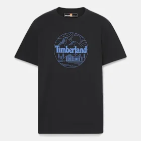Herren-T-Shirt mit Bergmotiv und kurzen Shorts