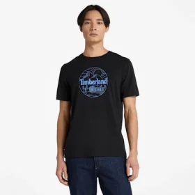 Herren-T-Shirt mit Bergmotiv und kurzen Shorts