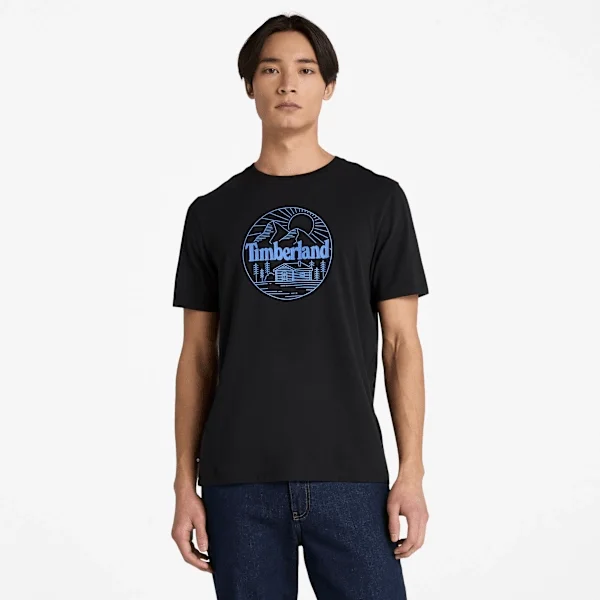 Herren-T-Shirt mit Bergmotiv und kurzen Shorts Herren-T-Shirt mit Bergmotiv und kurzen Shorts