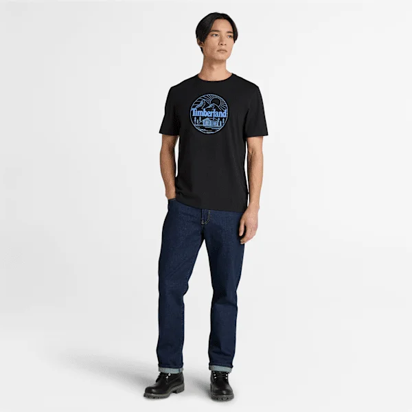 Herren-T-Shirt mit Bergmotiv und kurzen Shorts Herren-T-Shirt mit Bergmotiv und kurzen Shorts