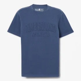 Herren-T-Shirt mit gewaschenem, gesticktem Logo
