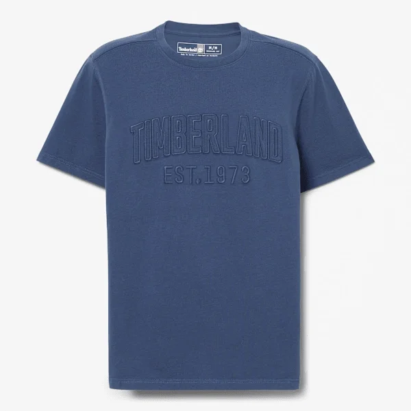 Herren-T-Shirt mit gewaschenem, gesticktem Logo Herren-T-Shirt mit gewaschenem, gesticktem Logo