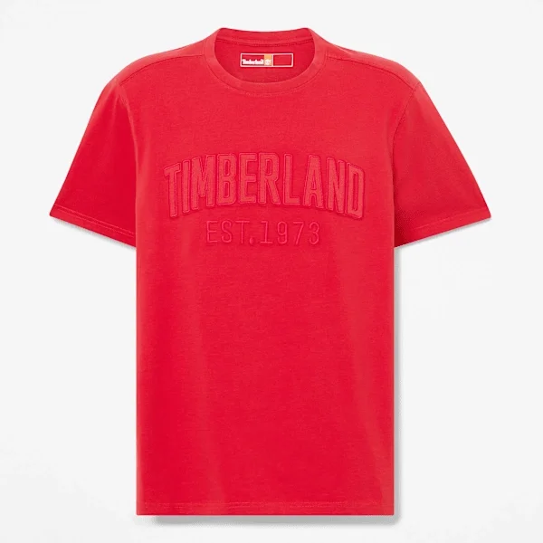 Herren-T-Shirt mit gewaschenem, gesticktem Logo Herren-T-Shirt mit gewaschenem, gesticktem Logo