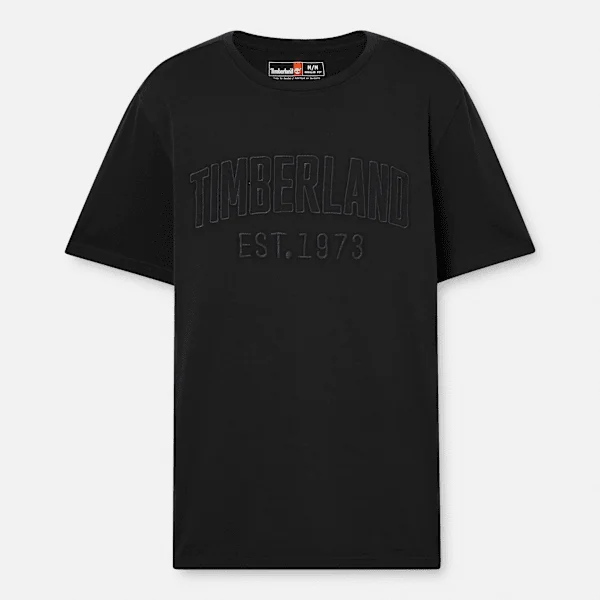 Herren-T-Shirt mit gewaschenem, gesticktem Logo Herren-T-Shirt mit gewaschenem, gesticktem Logo