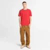 Herren-T-Shirt mit gewaschenem, gesticktem Logo Herren-T-Shirt mit gewaschenem, gesticktem Logo