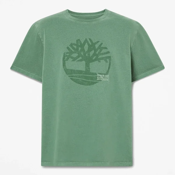 Herren-T-Shirt mit Logo-Grafik, stückgefärbt Herren-T-Shirt mit Logo-Grafik, stückgefärbt