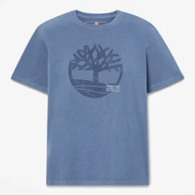 Herren-T-Shirt mit Logo-Grafik, stückgefärbt