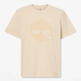 Herren-T-Shirt mit Logo-Grafik, stückgefärbt
