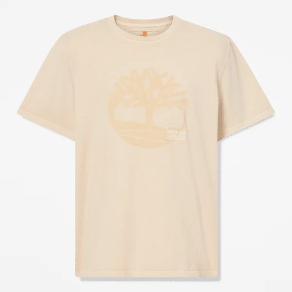 Herren-T-Shirt mit Logo-Grafik, stückgefärbt Herren-T-Shirt mit Logo-Grafik, stückgefärbt