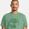Herren-T-Shirt mit Logo-Grafik, stückgefärbt Herren-T-Shirt mit Logo-Grafik, stückgefärbt