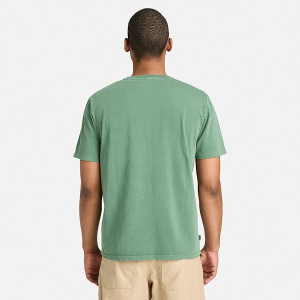 Herren-T-Shirt mit Logo-Grafik, stückgefärbt Herren-T-Shirt mit Logo-Grafik, stückgefärbt