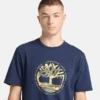 Herren-T-Shirt mit „Tree Logo Lake House“-Grafik Herren-T-Shirt mit „Tree Logo Lake House“-Grafik