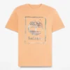 Herren-T-Shirt mit Wasser-Grafik-Logo und kurzen Ärmeln Herren-T-Shirt mit Wasser-Grafik-Logo und kurzen Ärmeln