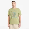 Herren-T-Shirt mit Wasser-Grafik-Logo und kurzen Ärmeln Herren-T-Shirt mit Wasser-Grafik-Logo und kurzen Ärmeln