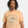 Herren-T-Shirt mit Wasser-Grafik-Logo und kurzen Ärmeln Herren-T-Shirt mit Wasser-Grafik-Logo und kurzen Ärmeln