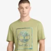 Herren-T-Shirt mit Wasser-Grafik-Logo und kurzen Ärmeln Herren-T-Shirt mit Wasser-Grafik-Logo und kurzen Ärmeln