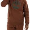 Hoodie mit Baum-Logo „Braun“