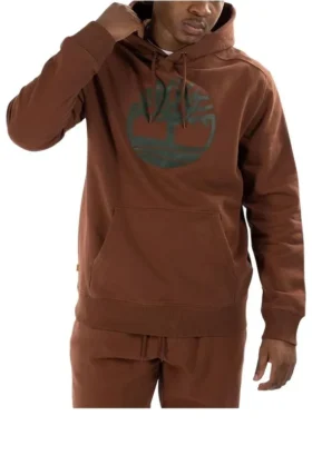 Hoodie mit Baum-Logo „Braun“