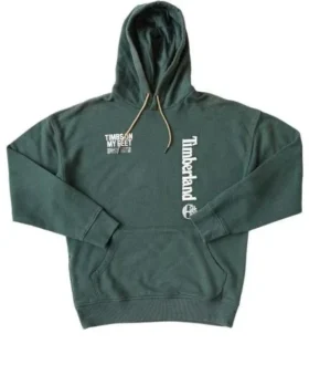 Hoodie mit Logo und Schriftzug auf der Rückseite „Green“