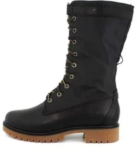 Jayne Wasserdichter Stiefel mit umklappbarer Gamasche „Schwarz“