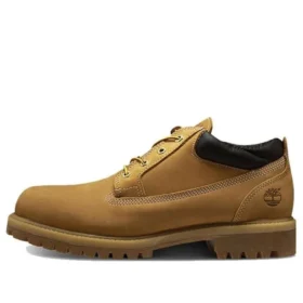 Klassischer wasserdichter Oxford-Stiefel in breiter Passform „Weizen“