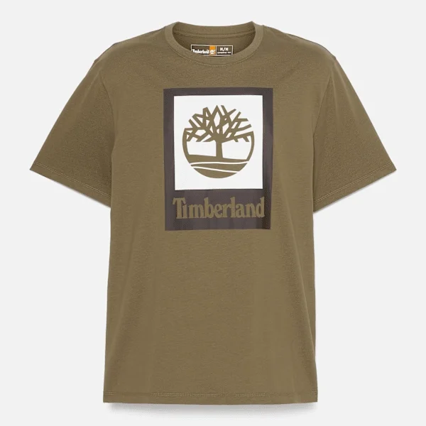 Kurzarm-T-Shirt mit quadratischem Logo Kurzarm-T-Shirt mit quadratischem Logo
