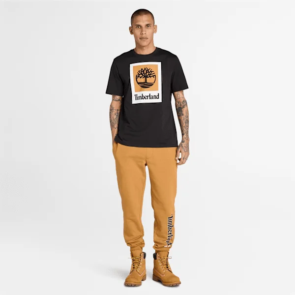 Kurzarm-T-Shirt mit quadratischem Logo Kurzarm-T-Shirt mit quadratischem Logo