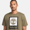 Kurzarm-T-Shirt mit quadratischem Logo Kurzarm-T-Shirt mit quadratischem Logo