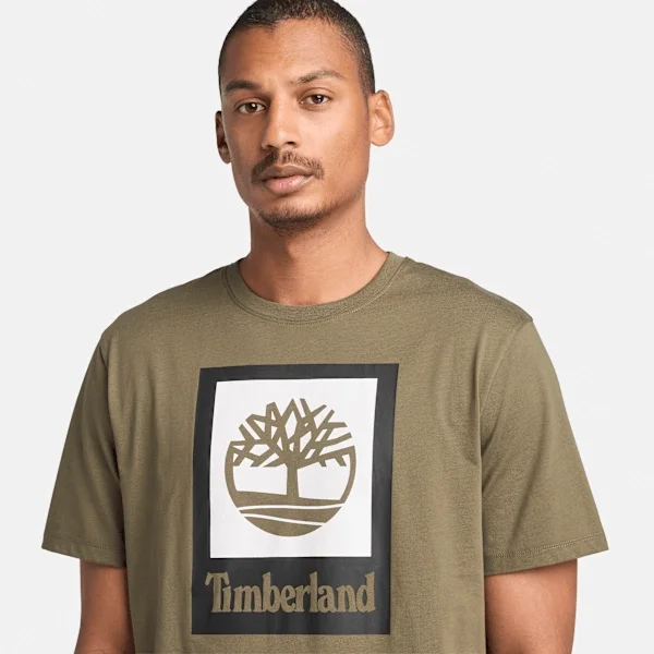 Kurzarm-T-Shirt mit quadratischem Logo Kurzarm-T-Shirt mit quadratischem Logo