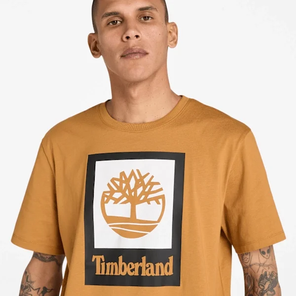 Kurzarm-T-Shirt mit quadratischem Logo Kurzarm-T-Shirt mit quadratischem Logo