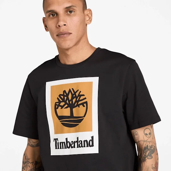 Kurzarm-T-Shirt mit quadratischem Logo Kurzarm-T-Shirt mit quadratischem Logo