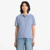 Kurzärmeliges Piqué-Poloshirt für Damen, stückgefärbt Kurzärmeliges Piqué-Poloshirt für Damen, stückgefärbt