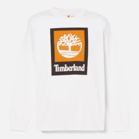 Langärmliges Herren-T-Shirt mit farbigem Stack-Logo