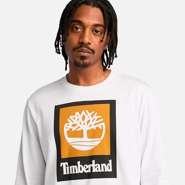 Langärmliges Herren-T-Shirt mit farbigem Stack-Logo Langärmliges Herren-T-Shirt mit farbigem Stack-Logo