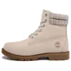 Lindon Woods 6-Inch Boot „Beiges Nubukleder und bedruckter Kragen“