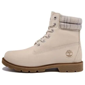 Lindon Woods 6-Inch Boot „Beiges Nubukleder und bedruckter Kragen“