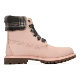 Lindon Woods 6-Inch Boot „Pink Nubuck und schwarzer bedruckter Kragen“