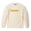 Logo-Sweatshirt mit Rundhalsausschnitt „Weiß“