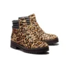 London Square Mid Hiker Stiefel „Braun mit Leopardenmuster“