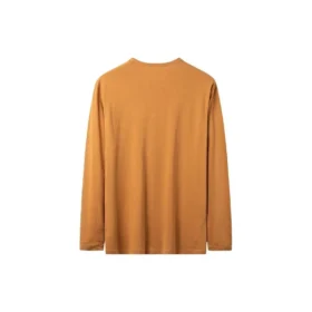 Marken-Langarm-T-Shirt „Gelb“