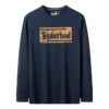 Marken-Langarm-T-Shirt „Navy“