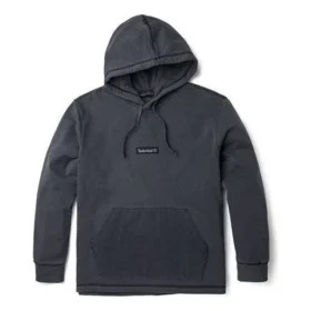 Mixed-Media-Hoodie mit Garment-Dye-Effekt „Dark Grey“