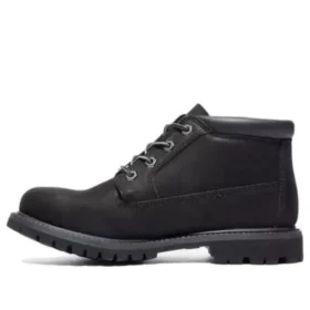 Nellie wasserdichter Chukka-Stiefel „Schwarzes Nubukleder“