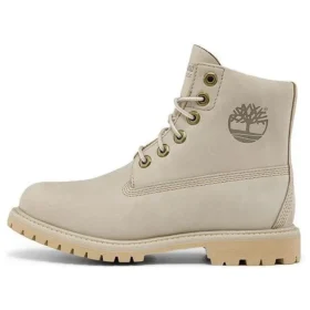 Paninara kragenlose 6-Inch-Stiefel mit breiter Passform, wasserdicht „Hellgraues Nubukleder“