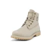 Paninara kragenlose 6-Inch-Stiefel mit breiter Passform, wasserdicht „Hellgraues Nubukleder“