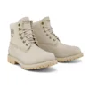 Paninara kragenlose 6-Inch-Stiefel mit breiter Passform, wasserdicht „Hellgraues Nubukleder“