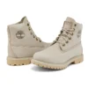 Paninara kragenlose 6-Inch-Stiefel mit breiter Passform, wasserdicht „Hellgraues Nubukleder“