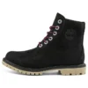 Paninara kragenlose, 6 Zoll breite, wasserdichte Stiefel „Schwarz Nubuck“