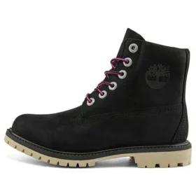 Paninara kragenlose, 6 Zoll breite, wasserdichte Stiefel „Schwarz Nubuck“